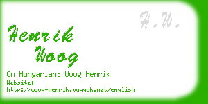 henrik woog business card